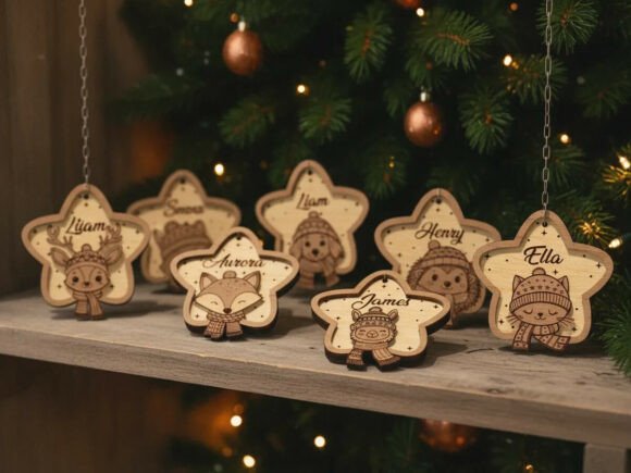 Download Personalized Christmas Star Ornaments - Ornaments Collection
