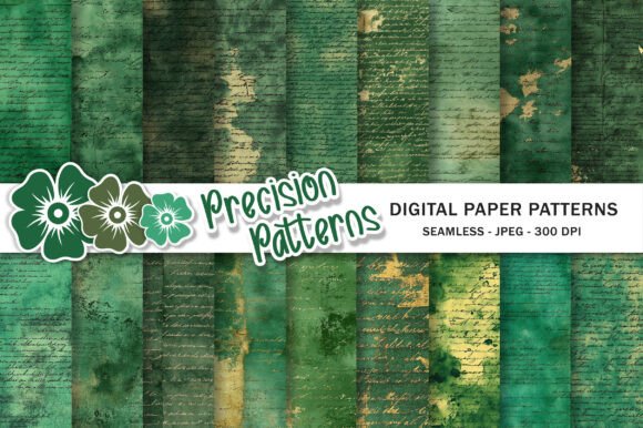Download Old Handwriting Green Junk Journal - Old Collection