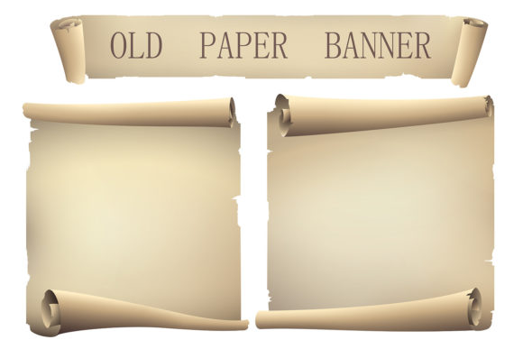 Download Old Scroll Paper Banner. - Old Collection