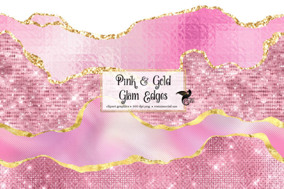 Download Pink and Gold Glam Edges Clipart - Old Collection